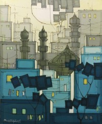 Salman Farooqi, 24 x 30 Inch, Acrylic on Canvas, Cityscape Painting, AC-SF-289